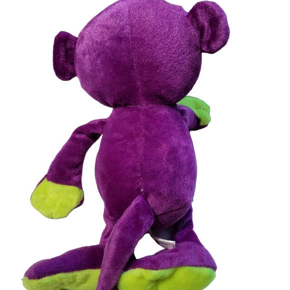 Toy Factory 2015 Floppy Monkey Plush 13" Soft Purple Glitter Eyes Stuffed Animal - Picture 2 of 7
